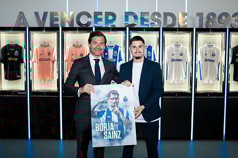 O presidente André Villas-Boas com Borja Sainz