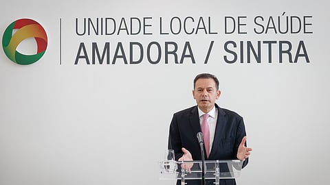 Luís Montenegro, primeiro-ministro, na cerimónia de inauguração do novo Hospital de Sintra