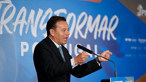 Luís Montenegro no encerramento das jornadas parlamentares do PSD/CDS-PP.