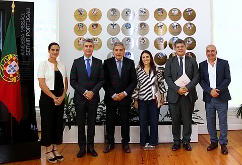 José Luís Carneiro e Eurico Brilhante  Dias reunidos com Fernando Gomes na Ajuda, Lisboa