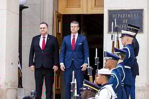 Israel Katz e Pete Hegseth reuniram-se em Washington.
