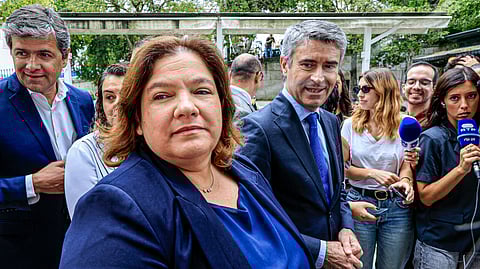 José Luís Carneiro com Alexandra leitão, candidata a Lisboa