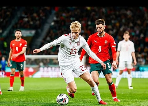 Médio dinamarquês defrontou Portugal