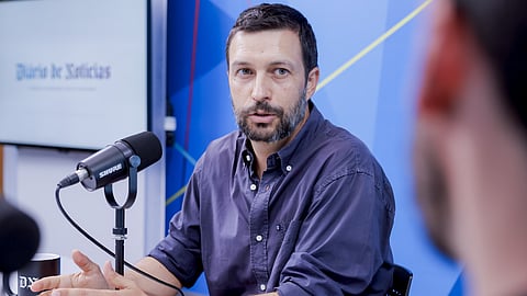 João Ferreira no estúdio do DN.