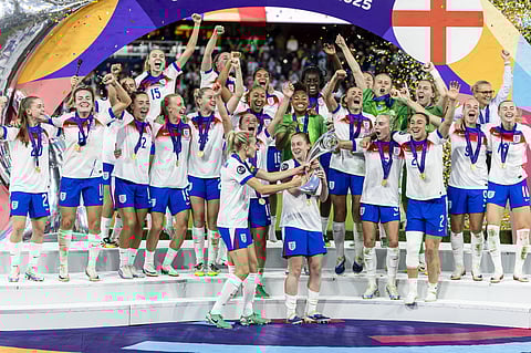 A festa da bicampeã Inglaterra.