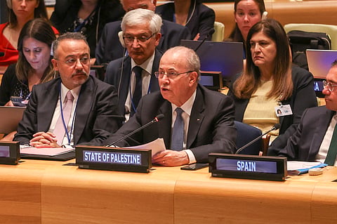Mohammad Mustafa está na Conferência Internacional para a Solução de Dois Estados no Médio Oriente, em Nova Iorque.