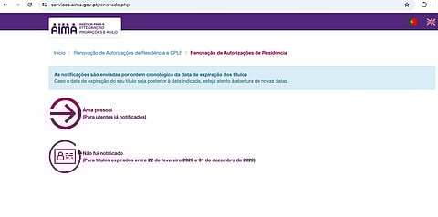 O site é destinado apenas aos imigrantes com documentos vencidos entre 22 de fevereiro 2020 e 31 de dezembro de 2020, mas que ainda não foram convocados.