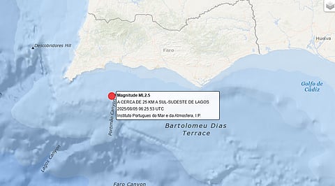 Sismo de magnitude 2.5 com epicentro a cerca de 25 quilómetros de Lagos