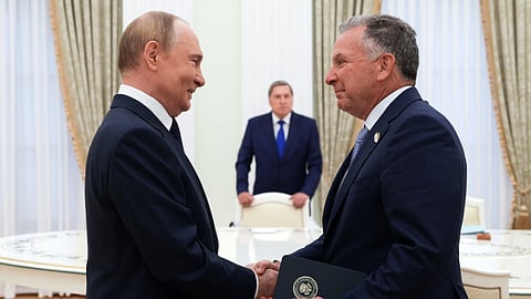 Vladimir Putin e o enviado de Donald Trump, Steve Witkoff