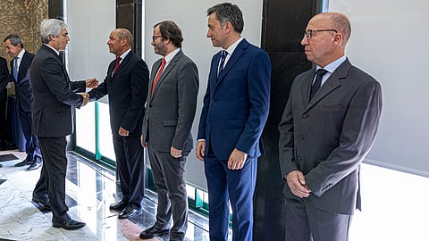Nuno Melo deu posse ao diretor-geral Major-General Rui Tendeiro (1º na foto) e ao subdiretor Pedro Vieira (3º na foto), à frente da Direção-Geral dos Recursos Humanos; e ao diretor-geral António José Batista (2º na foto) e ao subdiretor Contra-Almirante António Mateus (4º na foto), à frente da Direção-Geral de Armamento e Património.