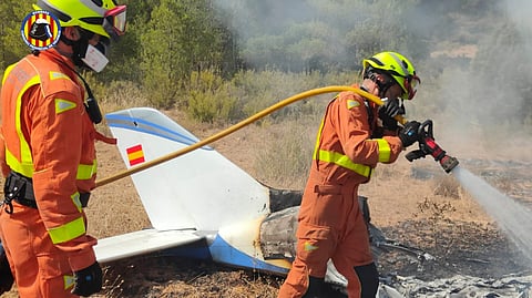 Dois mortos após queda de avioneta no município valenciano de Requena (com vídeo)