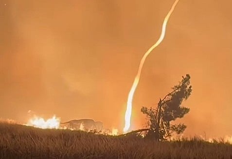 O tornado de fogo registado em Moimenta da Beira