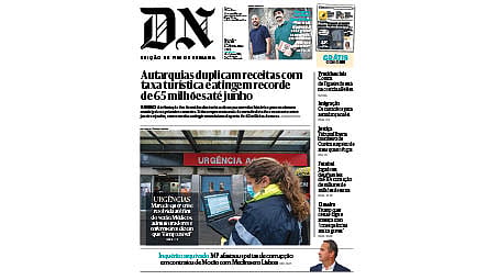 A primeira página do DN desta quinta-feira