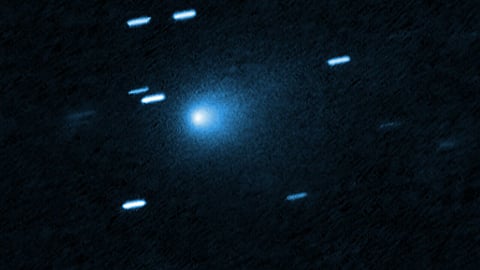 Imagem do cometa 3I/ATLAS captada pelo telescópio Hubble a 21 de julho de 2025 