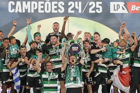 Comemoração do Sporting na época passada.