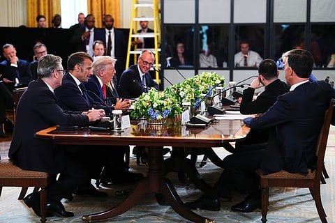A reunião dos líderes europeus com Trump.