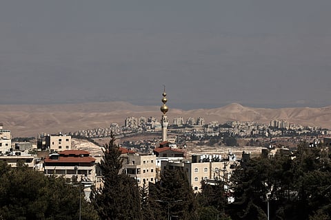 Vista para o colonato de Maale Adumim, ao lado do qual nascerá o E1