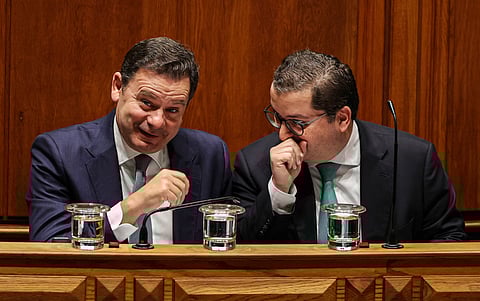 Luís Montenegro, primeiro-ministro, e Joaquim Miranda Sarmento, ministro das Finanças.