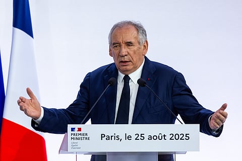 François Bayrou, primeiro-ministro de França. Paris, 25 de agosto de 2025.