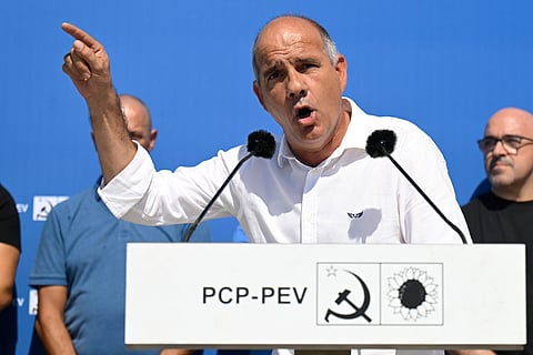 Paulo Raimundo num evento em Matosinhos no sábado (30 de agosto).
