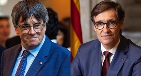Carles Puigdemont e Salvador Illa. 