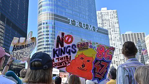 Manifestação em Chicago contra as políticas de Trump na passada segunda-feira, no Dia do Trabalho.