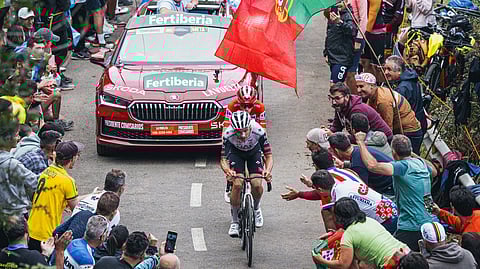 João Almeida chegou ao Anglirú à frente de Vingegaard na 13.º etapa da Vuelta.