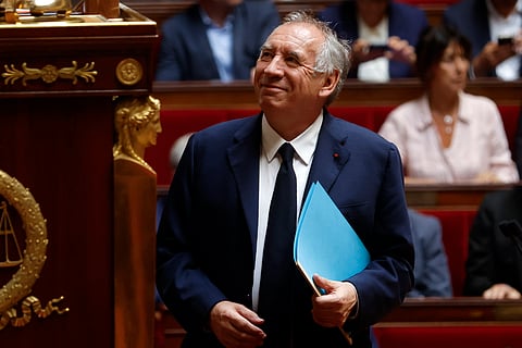 O primeiro-ministro francês, François Bayrou, durante o debate na Assembleia Nacional que ditou o fim do seu Governo.