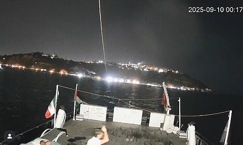 Flotilha que viaja para Gaza denuncia novo ataque incendiário com drone