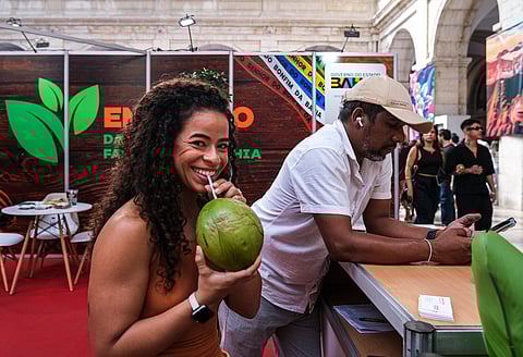 Água de coco foi um sucesso.