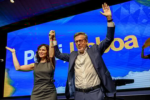 Estrela da direita espanhola veio apoiar o "querido amigo" Carlos Moedas.