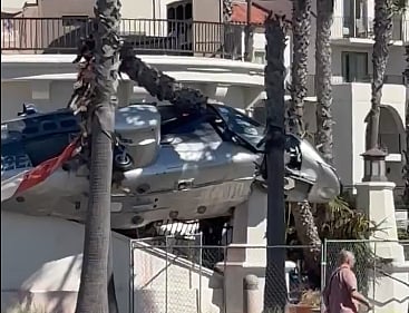 Cinco feridos em queda de helicóptero em praia da Califórnia (com vídeo)
