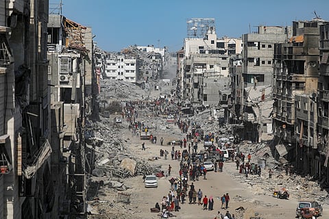 O cenário na cidade de Gaza.