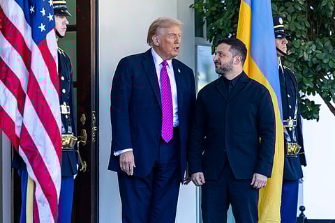 Trump recebeu Zelensky na Casa Branca.