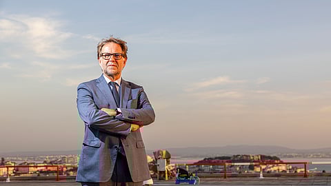 O diretor nacional da PJ no topo do edifício sede, em Lisboa, na passada sexta-feira