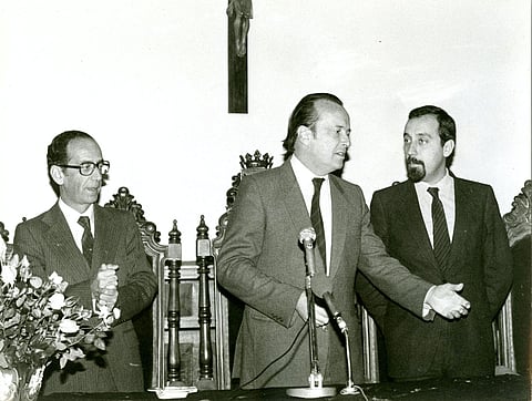 Francisco Pinto Balsemão com Marcelo Rebelo de Sousa