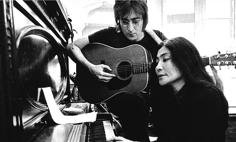John Lennon e Yoko Ono no seu "exílio" em Nova Iorque.
