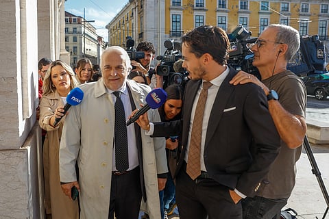 Rui Rangel à entrada do tribunal.