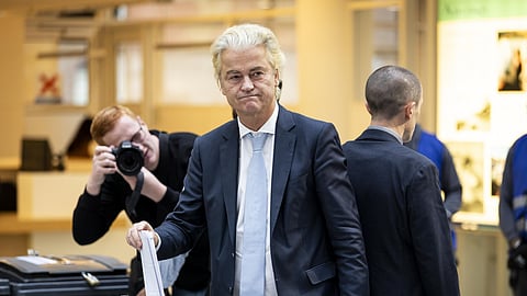Geert Wilders, líder do Partido para a Liberdade (PVV), de extrema-direita