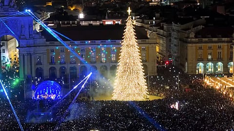 A festa de inauguração das luzes no ano passado