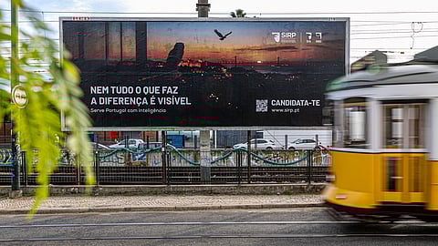 Imagem do cartaz captada nesta segunda-feira em Lisboa