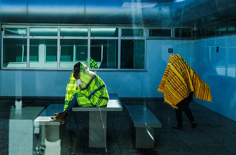 Espaço Equiparado a Centro de Instalação Temporária para estrangeiros, no aeroporto de Lisboa. Fotografia tirada em dezembro de 2023.
