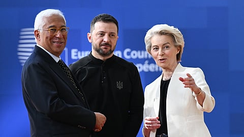 Zelensky deixou um recado aos líderes das instituições europeias, ao dizer que a Ucrânia tem de membro da UE de pleno direito.