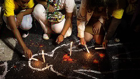 Protesto contra a violência policial.