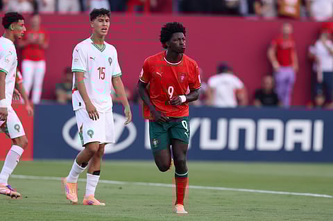 O avançado Anísio Cabral marcou o segundo golo frente a Marrocos.