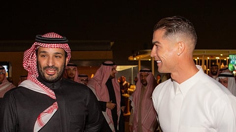 Ronaldo e o príncipe herdeiro da Arábia Saudita, Mohamad Bin Salman