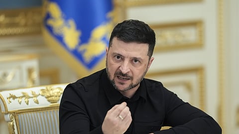 O presidente da Ucrânia, Volodymyr Zelensky.
