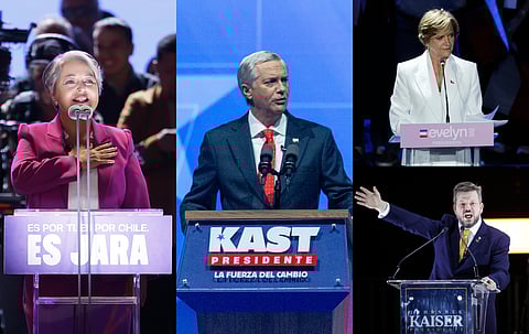A comunista Jara e o candidato de extrema-direita Kast são os favoritos, mas Matthei e Kaiser podem surpreender à direita.