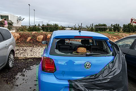 Estragos provocados por fenómeno extremo de vento em Albufeira