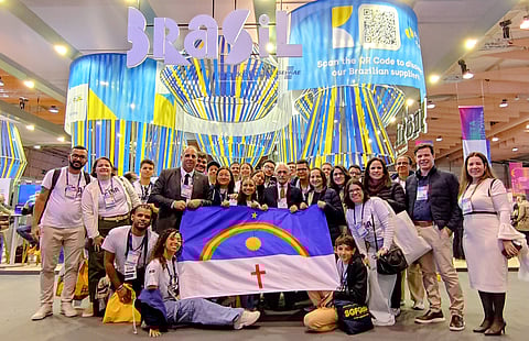 Uma das visitas foi ao Web Summit, onde também conheceram o embaixador do Brasil em Lisboa, Raimundo Carreiro.